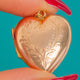 Antique 9ct Gold Engraved Puffy Heart Locket