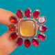 Georgian 9ct Gold Flat-Cut Garnet Locket Pendant, Brooch Fittings