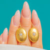 Victorian 18ct Gold Star-Set Pearl Oval Drop Earrings