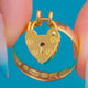 Antique 9ct Gold Heart Padlock Ring c.1886