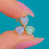 Antique 9ct Gold Opal Heart Clover Charm