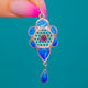 Silver Arts & Crafts Era Blue Enamel Drop Pendant